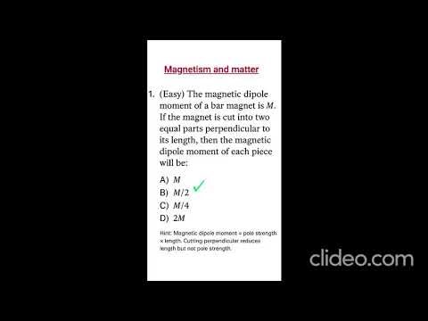 Mastering Magnetism and Matter: Question Practice