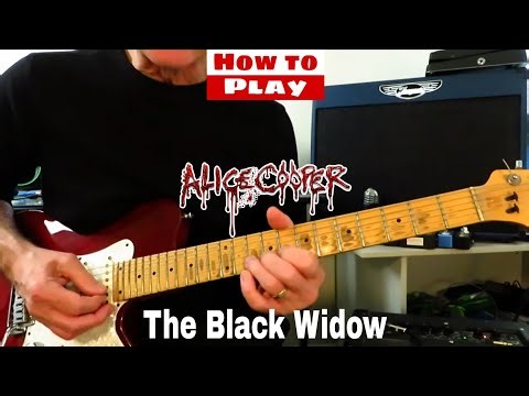 How to Play "The Black Widow" - Alice Cooper. Guitar Lesson / Walkthrough.
