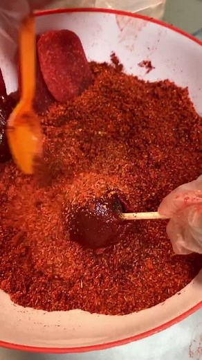 Since y’all like to watch mexican candy being made so much 👁👅👁#SmallBite #mexican #FitCheck #candy #tajin #chamoy | @lamichoacanaplus