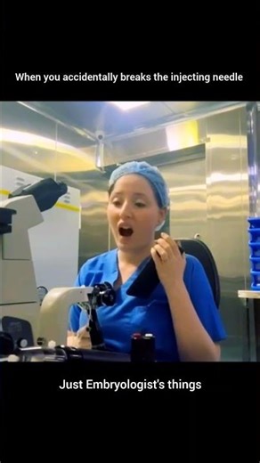 POV: you accidentally break the injecting needle #shortvideo #trending #embryologist #ivfjourney