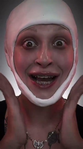 Gothic Teletubby Transformation 📺🖤🥀 #sfx #horror #teletubbies #makeup #creativemakeup