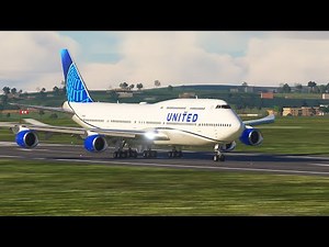 EXTREME APPROACH! Boeing 747 Hard Landing At Bilbao Airport