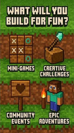 Unleash your imagination with fun builds! What will you create? #Minecraft #EpicAdventures #Build...