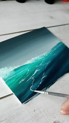 Ocean Painting Ideas on Canvas Board 🌊 | Seascape Art Tutorial