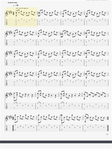 Mausoleo di Vetro (Arr. Dien Le Guitar Pro) Full & PDF Sheet/tab in yotube Dien Le Guitar Pro