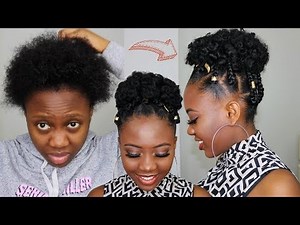 I CAN'T GRIP ANY BRAIDS?! No problem | PROTECTIVE STYLE | HIGH PUFF TRIANGLE BOX BRAIDS! hair how-to