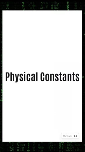 23 Most Important Physics Constants You Should Know ⚛️ | #shorts #education #physics #science