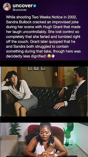 While shooting Two Weeks Notice in 2002, Sandra Bullock cracked an improvised
