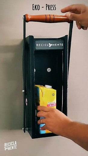 Eko Press - Prensa manual de garrafas Pet, Latinha, Caixas Tetra Pak e muito mais!