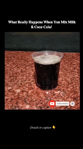Explaining universe on Instagram: "Ever seen people try this weird combo? 🤔 Here’s the truth — mixing milk and Coca-Cola is not just gross, it’s bad for your body. Coke’s acids react with milk’s proteins, curdling it instantly and creating a thick, heavy mix that’s hard to digest. 😖 ⚡ This can cause stomach pain, gas, and nausea, and over time it stresses your liver and kidneys — the organs that work hardest to filter sugar, acid, and toxins. It also blocks calcium absorption, weakening your b