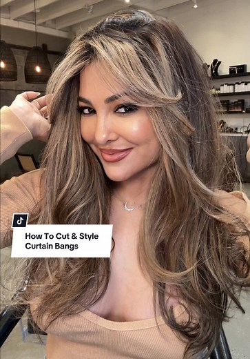 How To Cut & Style Curtain Bangs Perfectly
