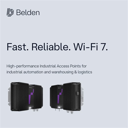 Get fast, reliable Wi-Fi 7 for industrial operations with the Industrial Access Point. Click the link in our comment section for more info. #WiFi7 #FastRoaming #AGV #6GHz | Belden Inc. | Facebook