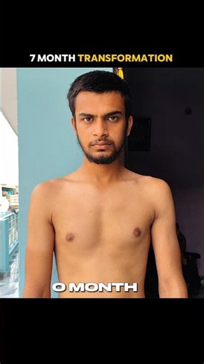 7 month body transformation 🔥 #transformation #gymmotivation #fitnessmotivation