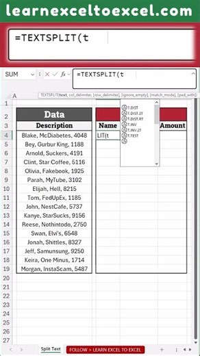Split Text to Columns with #Excel Dynamic Array Formula using TEXTSPLIT and TEXTJOIN Functions