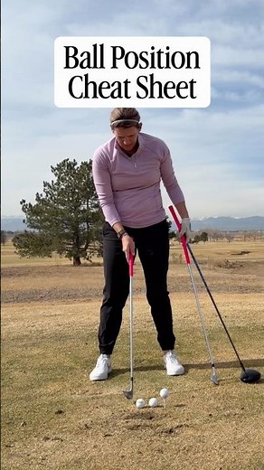 Ball Position for Different Clubs. Knowing where to set up in golf. #swingtips #golftips
