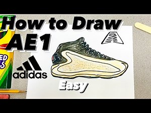 How to Draw Anthony Edwards Shoe - Adidas EASY step by step for kids #adidas #shoe #mrschuettesart