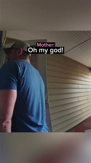 Kid Gets Scared By Mom Talking On Doorbell Camera…