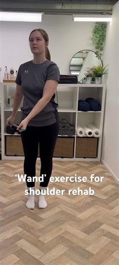 Wand exercise for shoulder rehabilitation