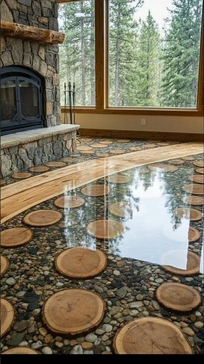 “Satisfying Epoxy Floor Transformation in 16 Seconds! 😍✨”#interiordesign #epoxy