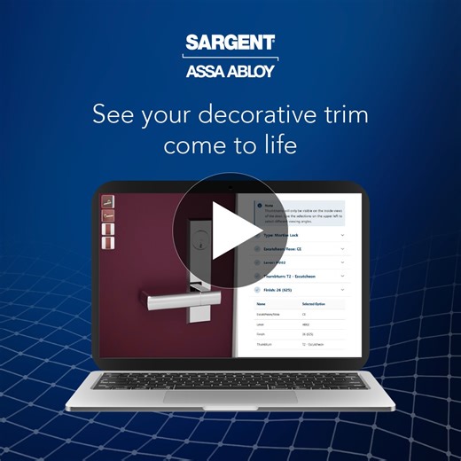 Design decisions just got easier. With the SARGENT Decorative Trim Visualizer, you can explore every trim style, finish, and customization option before you order — so there are no surprises, just confidence. Create your ideal look, then take the next step: ✔️ Download a PDF ✔️ Request a sample ✔️ Contact Sales See how your hardware comes together before placing your order now: https://bit.ly/4rAhD9F #SARGENT #TrimVisualizer | Sargent Manufacturing