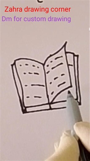 easy book drawing. #art #drawing #zahradrawingcorner