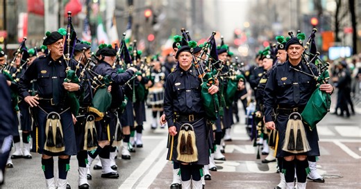 Sea of green flows through Midtown