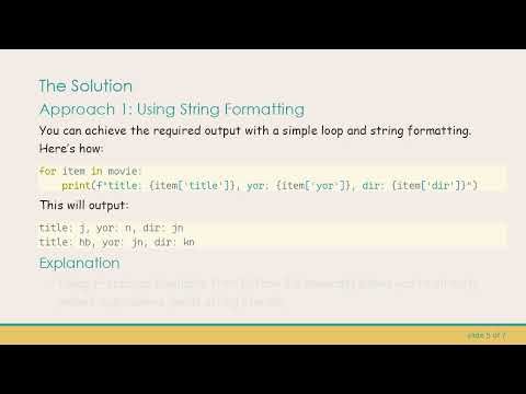 How to Iterate Over a List of Dictionaries in Python and Format Output Like a Pro