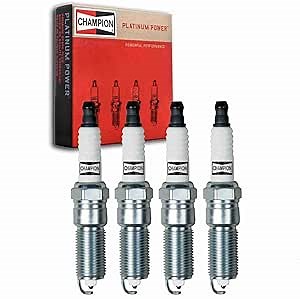 4 pc Champion Platinum Spark Plugs compatible with Chrysler PT Cruiser 2.4L L4 2001-2010
