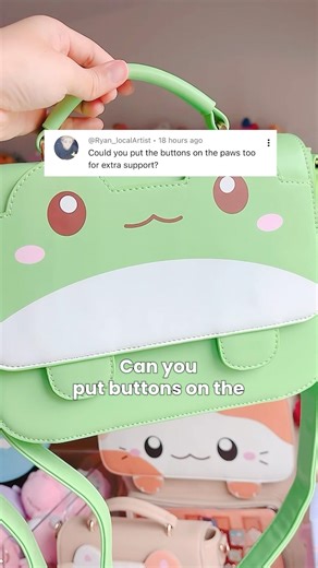 Can you put buttons on the paws 🐸