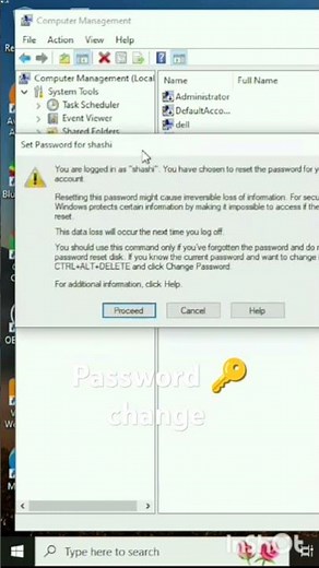 🔑How to change password windows 10 #short #passwordchange #windows