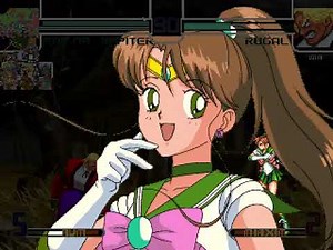Sailor Mercury, Sailor Mars, Sailor Venus, and Sailor Jupiter (Me) vs Rugal Bernstein