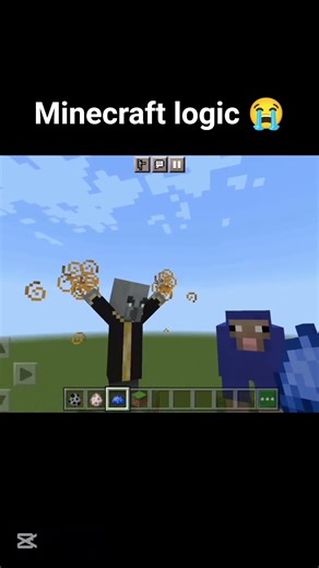 Minecraft logic 😭 #shorts #minecraft