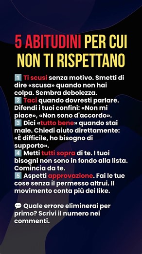 👤 5 abitudini che distruggono il tuo rispetto #frasi #motivazione #frasiprofonde