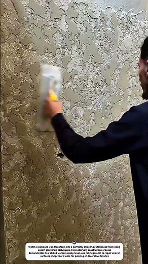 Master Plaster Wall Repair & Smooth Finish Transformation | Satisfying Construction Process