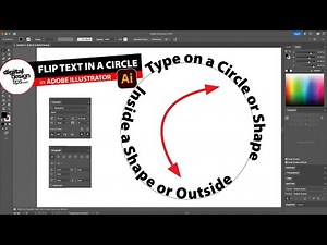 How to Flip Text Inside or Outside a Circle in Illustrator