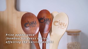 Yinkin 3 Pcs Chili Cook off Prizes 1st, 2nd, 3rd, Wooden Spoons for Cook off Trophies Gifts Supplies for Men Women Contest Chili Festivals(Light Wood)
