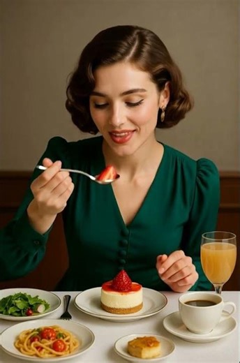 Stylish Model Enjoys Vibrant Meals | Breakfast, Lunch & Dinner Aesthetic