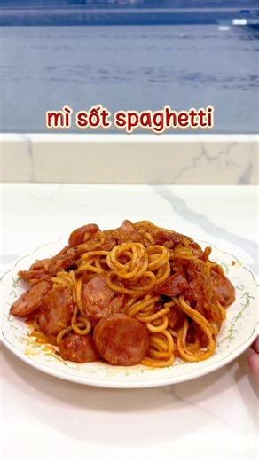 Làm thử ngay món mỳ sốt spaghetti siêu nhanh siêu ngon, bao ngon nha các bà 🌷💕#cooking #nauan