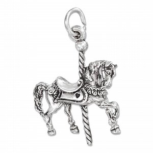 Charm manège cheval de manège en argent sterling 3D pour bracelet, pendentif enfance pour collier - Etsy France