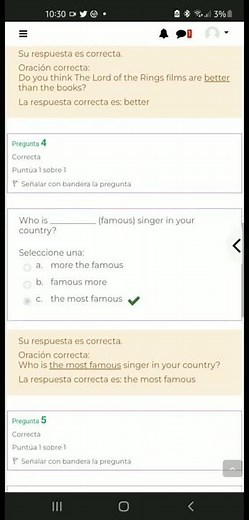 Módulo 7. Practice exercise. Comparatives and superlatives