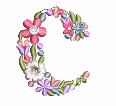 Floral Embroidery Design, Lower Case Letter, Small Alphabet, 9 Sizes, Instant Download - Etsy