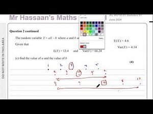 WST01/01, (Edexcel) IAL S1 June 2024, Q2, Discrete Random Variables, Coding