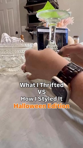 Turn thrifted glass bowls into a spooky candy dish for Halloween! These turned out SO cute and I use them every year for candy on my buffet and counter! Would you make these for your Halloween setup? I swear they make the best Halloween party decor! 👻... #diy #homedecor #interiordesign #thriftedhome #thriftedfinds #whatithriftedvshowistyledit #thriftshopping #thriftedvsstyled #HalloweenDecor #DIYHalloween #DIYHalloweenDecor #HalloweenCrafts #HalloweenParty #HalloweenPartyDecor #Goodwill #Goodwi