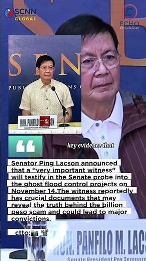 Ping Lacson Teases Explosive Witness in Flood Scam#PhilippinePolitics#CorruptionScandal#BreakingNews