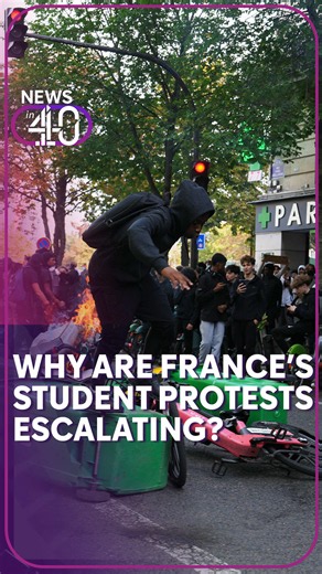 France’s student protests are escalating, with around 400 schools expected to remain closed across the country as demonstrations over teacher shortages and deteriorating buildings turn violent. Fires have been started at schools and public transport has been disrupted, with thousands of arrests since the demos began. The government says a violent minority is driving the unrest, while students continue to raise concerns over conditions in schools. #France #EuropeNews #StudentProtests #C4News