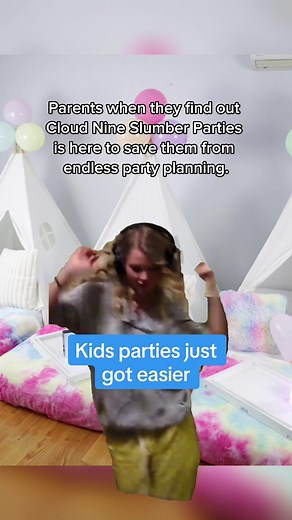 Cloud Nine Slumber Parties takes the stress out of planning the perfect party. We take care of the details and you get to sit back and watch the smiles as your kids have the best time with their friends! Enjoy an easy birthday party this year with Cloud Nine Slumber Parties. #slumberparty #cloudnineslumberparties #kidspartvideas #Sleepoversetup #capebreton