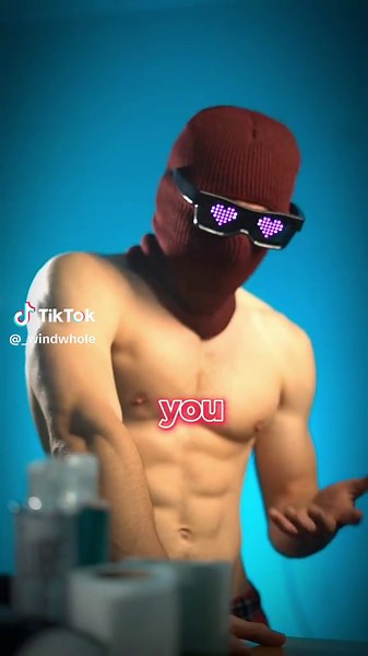 Colorful PSA with Shirtless Male Gesturing