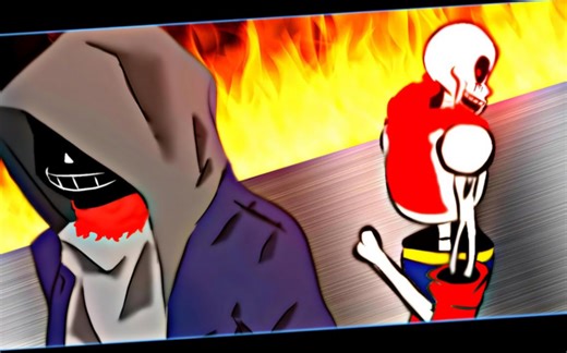 【undertale多人合作动画】dust dust sans VS papyrus gone too far