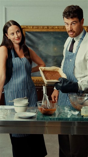 The family business is branching into baked goods 👀 Watch #TheoJames and #KayaScodelario’s full baking session on YouTube right now!