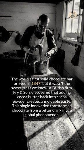 How a clever use of a byproduct gave us the worlds first solid chocolate bar. #history #historyfacts #foodhistory | Ancient Files